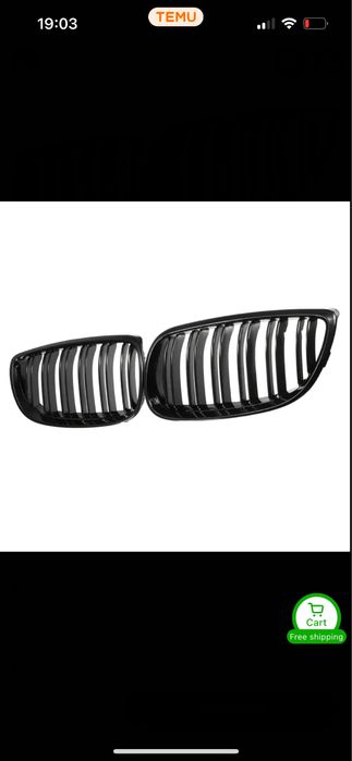 Двойни Бъбреци Решетки Черен Гланц BMW E90 E91 E92 E93 преди фейс/фейс