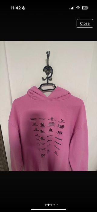 Hanorac Balenciaga roz stare buna