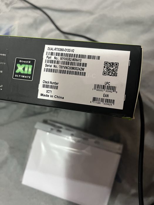 Nvidia Asus RTX 3060 12GB