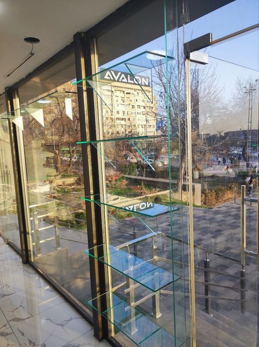 Oйна кесиш хизмати.Ромбик Зеркила Стекло Витрина Полка Мазайка