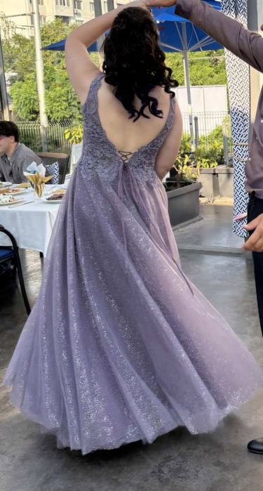 Рокля бална лилава
