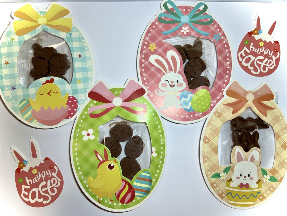 Великденски яйца с 5 мини шоколадови бонбончета