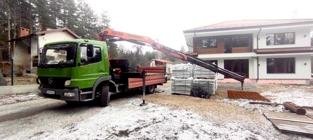 Бърз транспорт и товаро - разтоварителни дейности със самосвал с кран