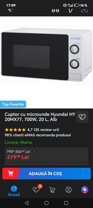 Cuptor cu microunde Hyundai HY 20MX77