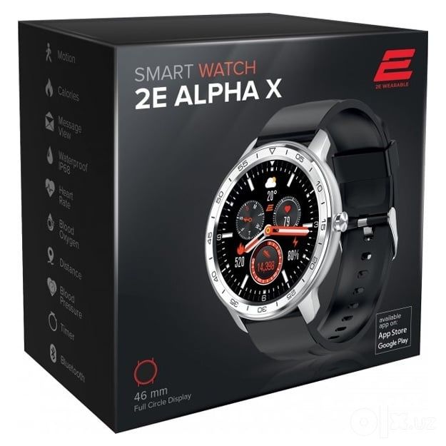 Смарт-часы 2E Alpha X 46 mm Silver	перечисление есть