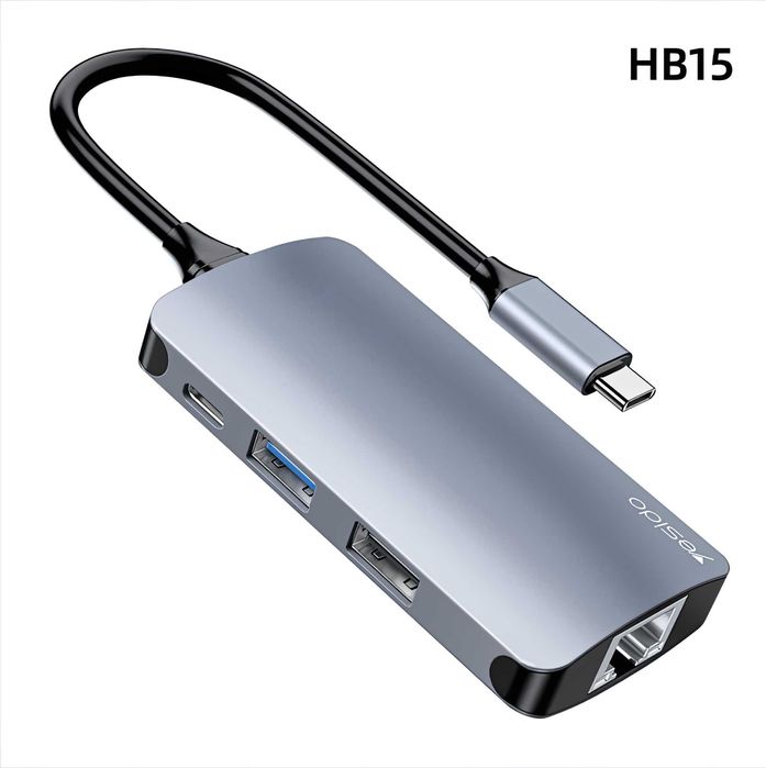 Yesido HB15 USB Type-C Hub 6-in-1 [Многофункциональный адаптер]