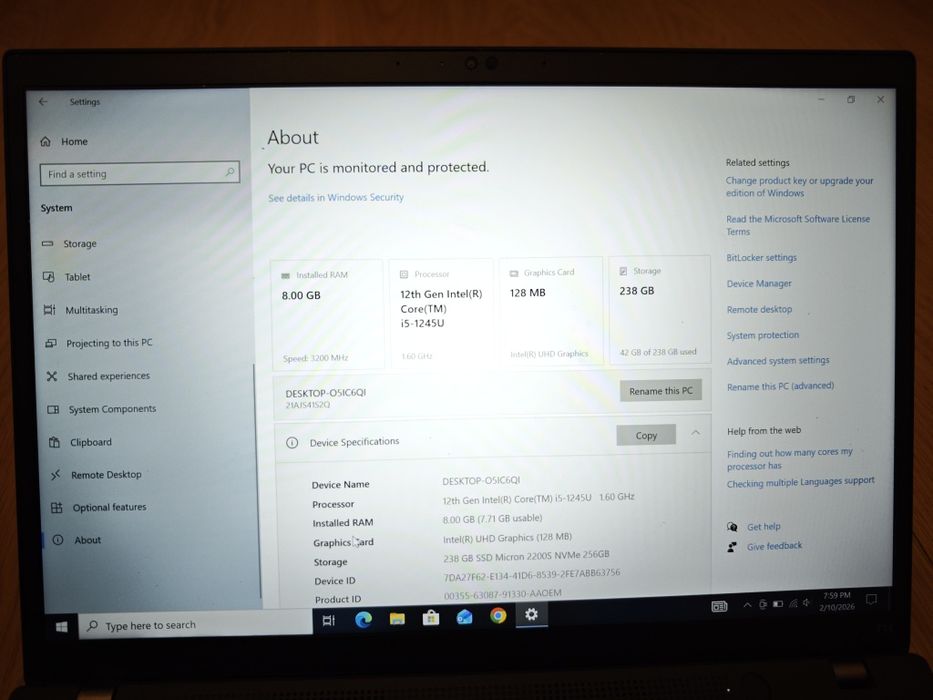 Lenovo Thinkpa T14 Gen 3 - i5 - 1244U