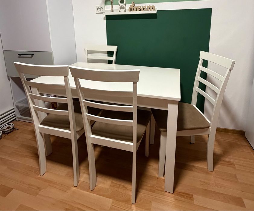 Set masă bucătărie cu 4 scaune