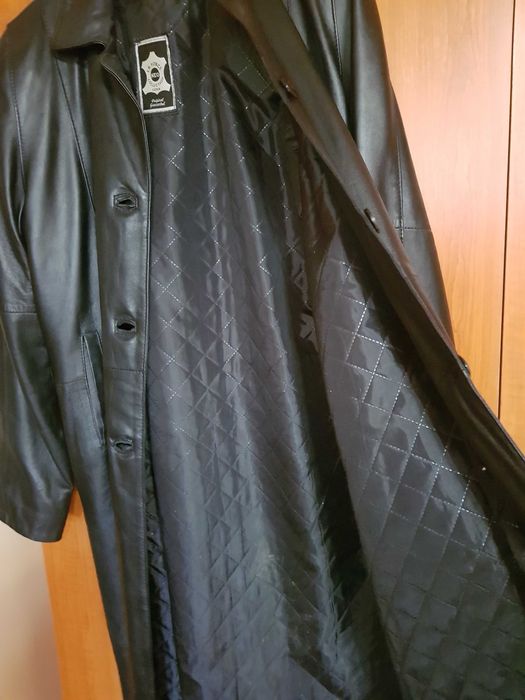 Haina damă lungă piele naturală, mărimea 44-46