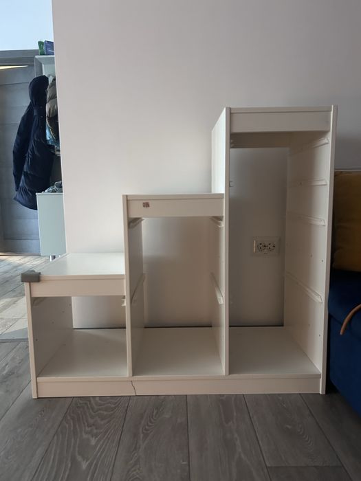 TROFAST IKEA dulap jucarii depozitare+cutii, alb, 99x44x94 cm