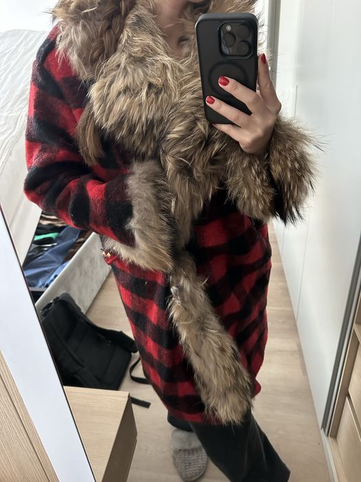 Palton cu blana naturala de vulpe