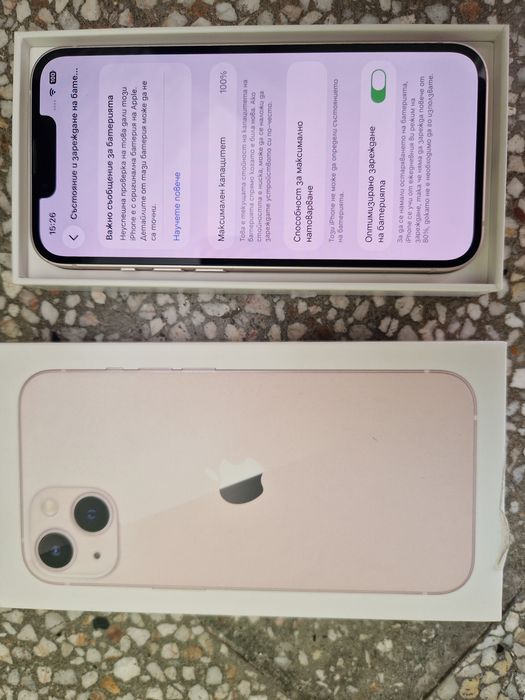 iPhone 13 Pink-256gb/100% battery health