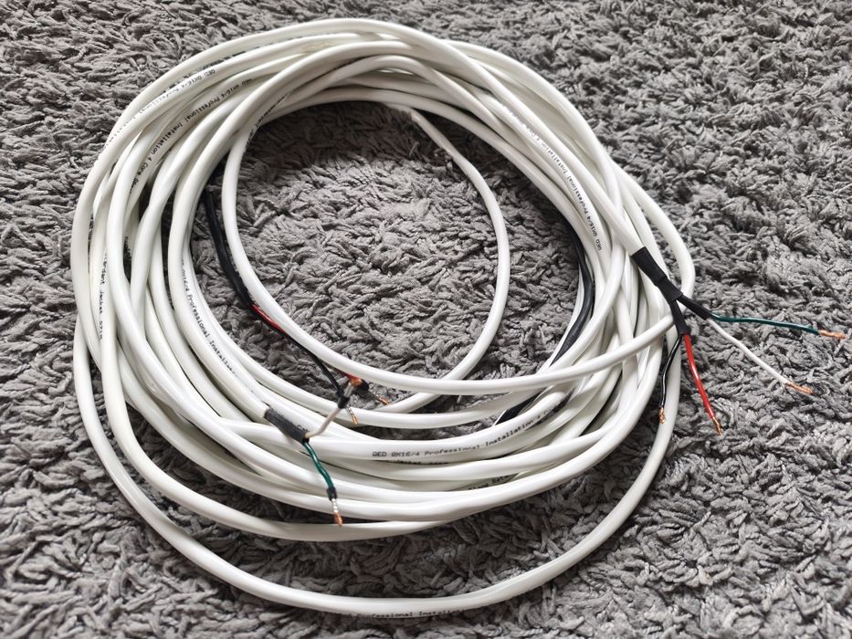Cablu boxe profesional QED QX16/4 PVC White 9 m + 3m