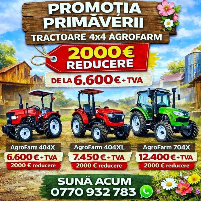 Tractor Nou 40 70 CP 4x4 - Cabina AC Incalzire NOI UTB 650 445 japonez