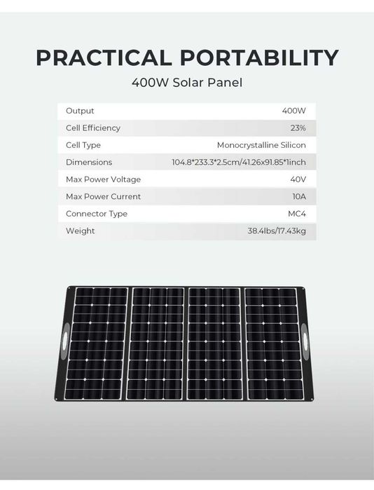 Panou solar portabil 400W OUKITEL PV400