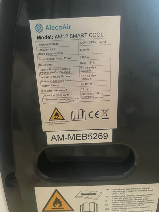Aer condiționat portabil AlecoAir AM12 SMART COOL