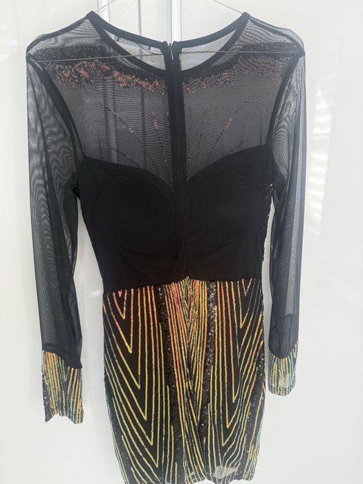 Дамска рокля с пайети хамелеон