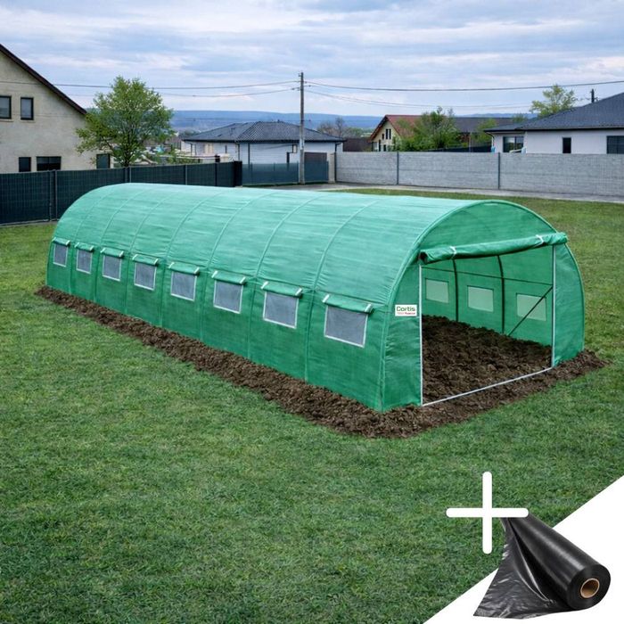 Solar grădină profesional Cortis 4x8 m, 240 g/mp, 2,5 m înălțime + Cadou Folie mulcire