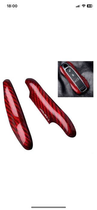 Lampi/Holograme led logo usi Porsche, carcasa cheie T CARBON