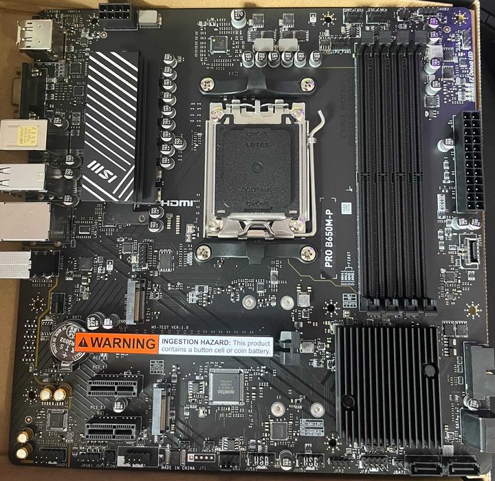 Kit Placă de Bază MSI PRO B650M-P + CPU Ryzen 5 7600 38MB 5.1GHz AM5