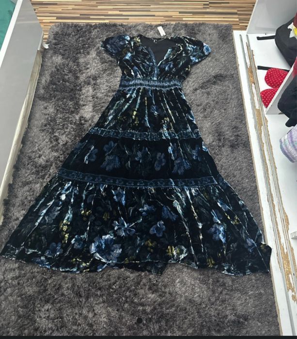 Rochie lunga de catifea originala