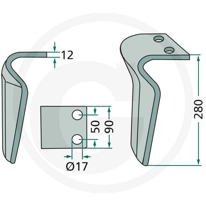 Dinte/cutit grapa rotativa Accord