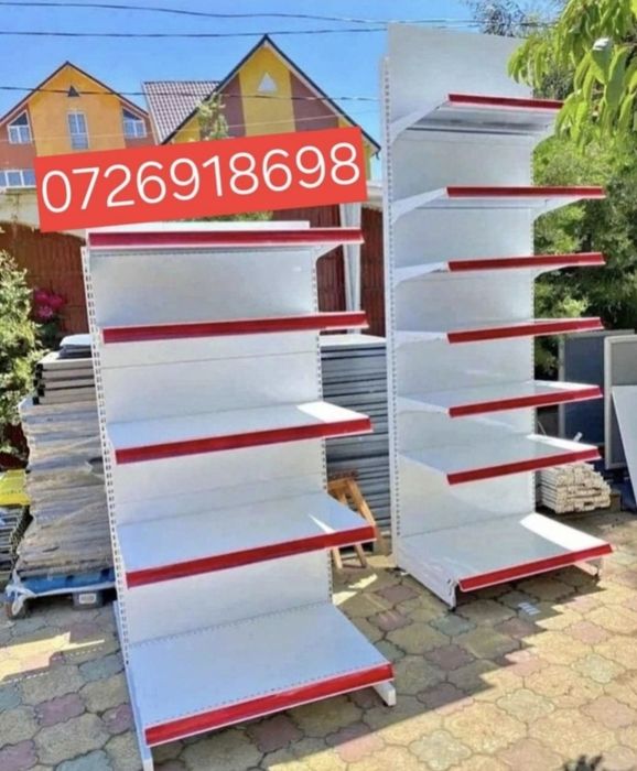 Vând rafturi metalice pentru magazine, depozit
