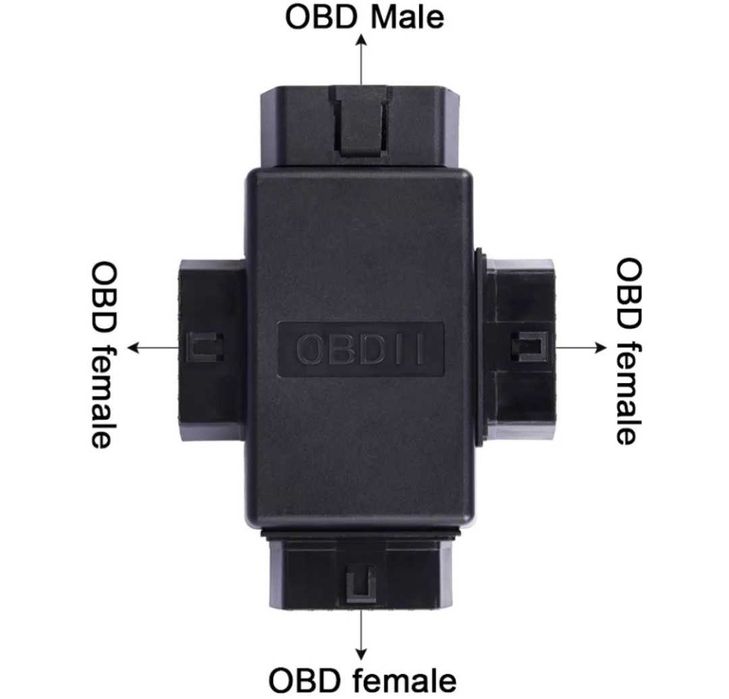 Разклонител от 1 към 3 OBD 2 букси диагностика обд2 кола автомобил