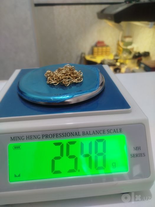 Занжир .750проба итальянская.золота 25.48гр. кизил лодка узук 18карат.