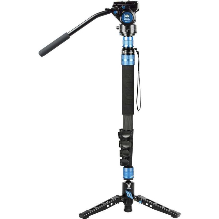 Monopod Sirui P-325FL 5-Section Carbon Fiber  with VA-5 Compact Video