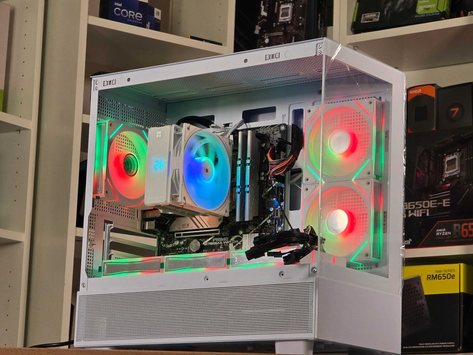 Pc Gaming i5 12400 b760 WIFI 16GB DDR4 3200 SSD 256GB Sursa 1500w 5060 5070 4070 5070 3090 9070xt