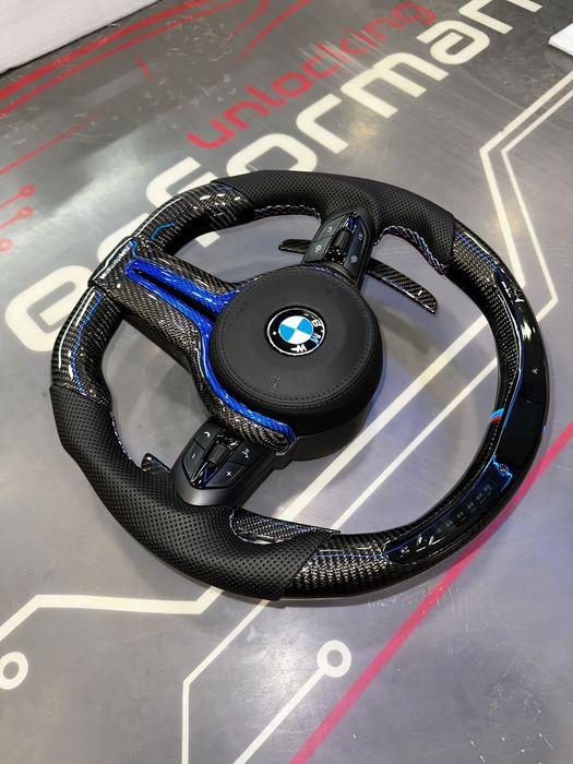 Volan BMW M CARBON / LED / Vibratii / Incalzire / DISTRONIC! SERIA F/E