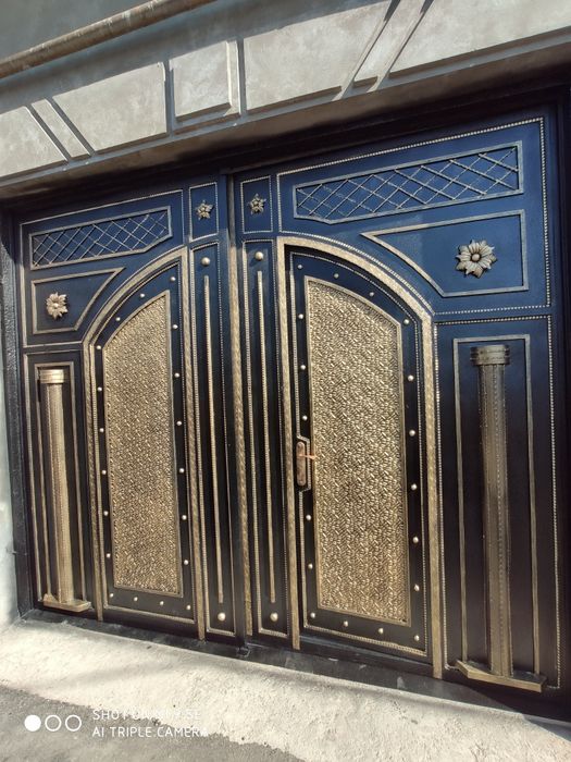 Дарвоза boyash  покраска ворота решётка навес Аква бояш