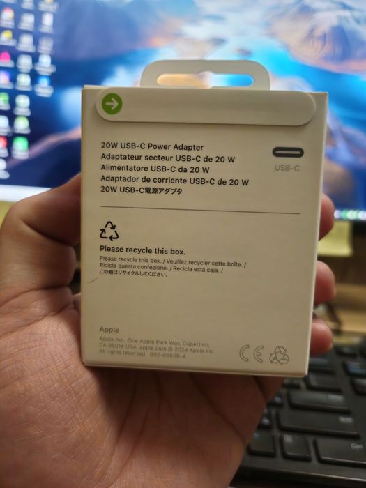 Оригинал новая головка, зарядка для Iphone. 20w.  Type C