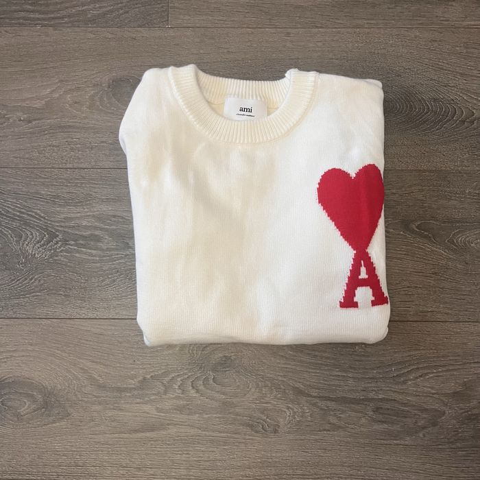 Чисто нов AMI Paris пуловер – Бял, М размер