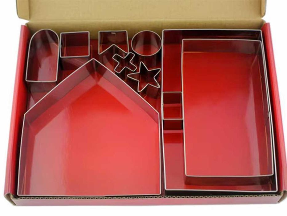 Комплект метални форми за коледни бисквити джинджифилова къща