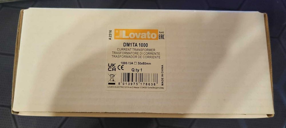 Transformator de curent Lovato DM1TA 1000 – nou, nefolosit