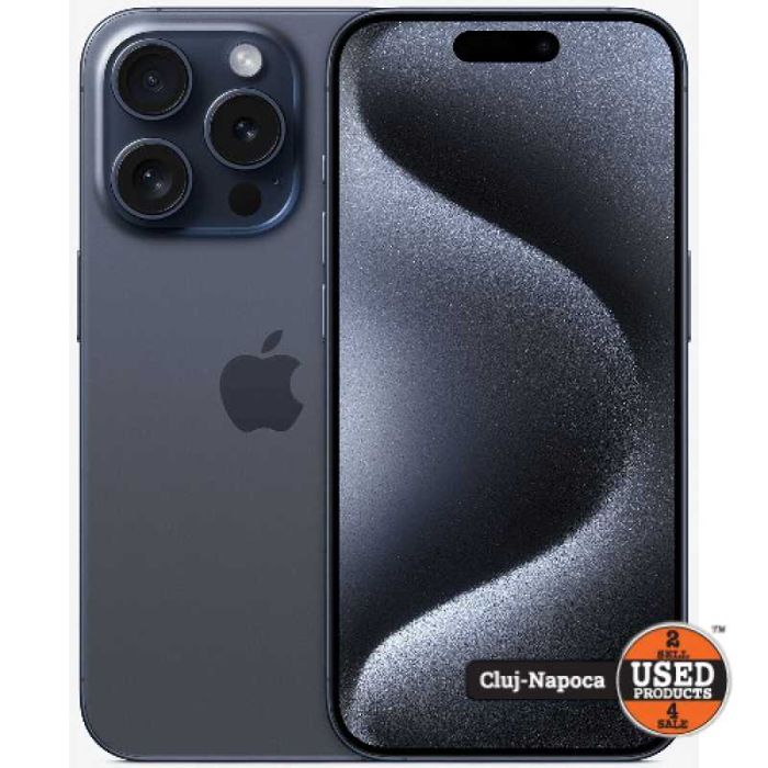 Apple iPhone 15 Pro, 128 Gb, Blue Titanium | UsedProducts.ro