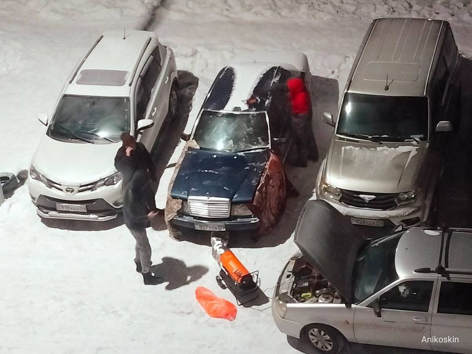 Отогрев авто, прогрев