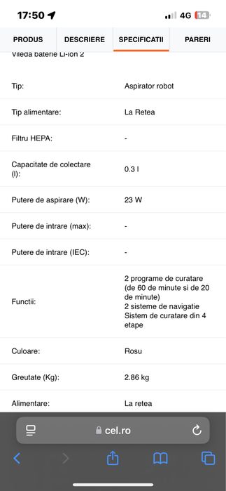 Aspirator Vileda robot VR 101