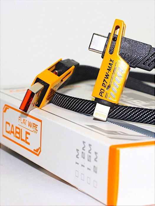 Кабель для быстрой зарядки Anirun 4-в-1 с двумя разъемами Type-C и USB