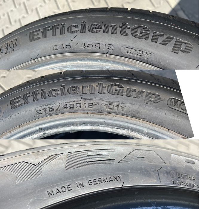 Почти Нови Летни гуми GOODYEAR RSC 245/45/19 и 275/40/19 DOT2021г