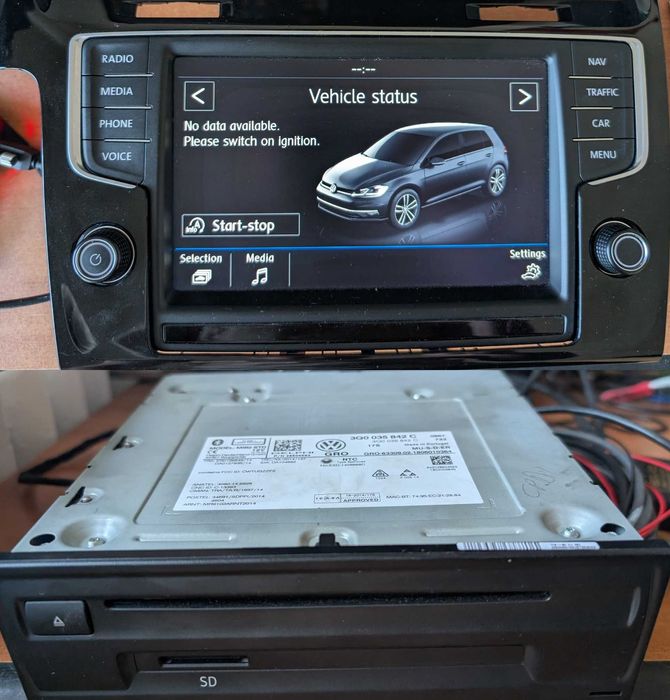 MIB2 Navigatie Golf 7 Volkswagen cu Display Mare 8 inch Ecran mare