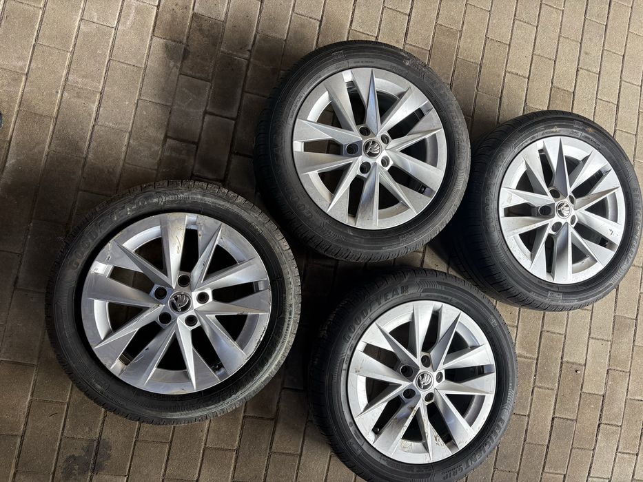 Jante aliaj 17 skoda cu cauciucuri 205/55/17  dot2022
