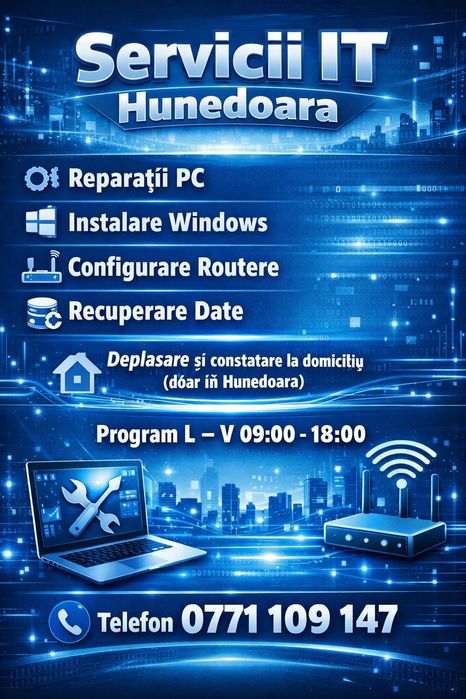 Servicii IT - Reparații PC, Instalare Windows