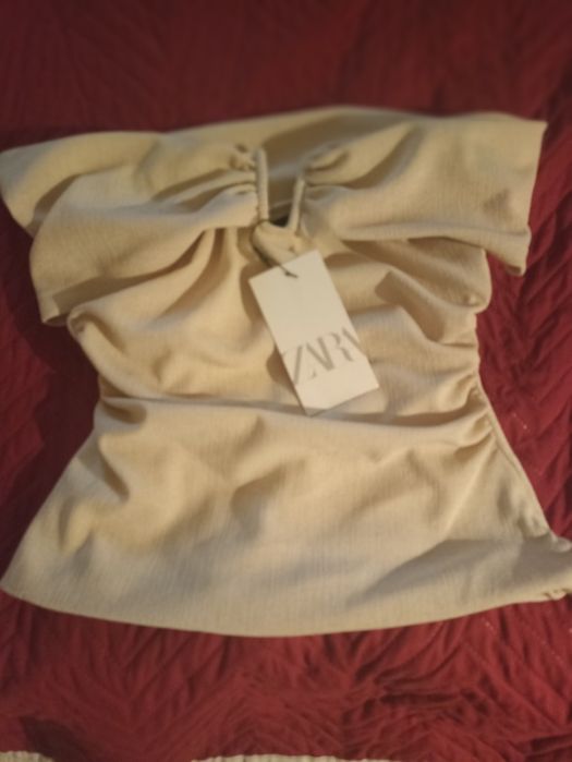 Рокли парти паети блясък бюстие Zara