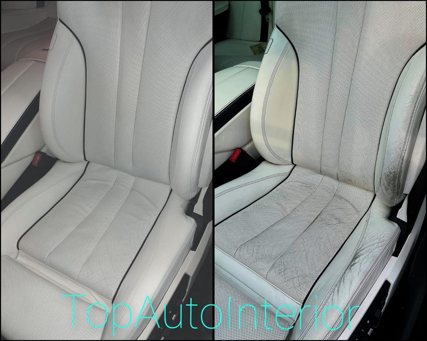 Reconditionare prin Vopsire Interior Piele Auto Scaune Cotiere Volan