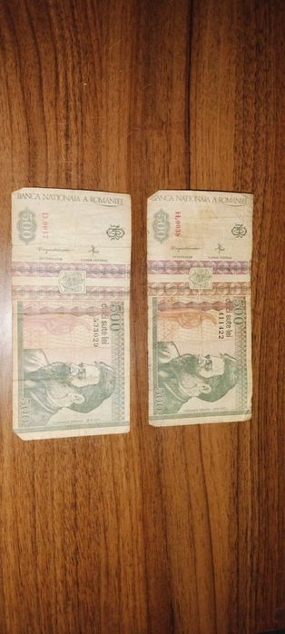 2 bancnote 500 lei 1992