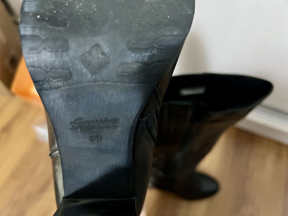 Cizme TAMARIS din piele, negre – mărimea 38