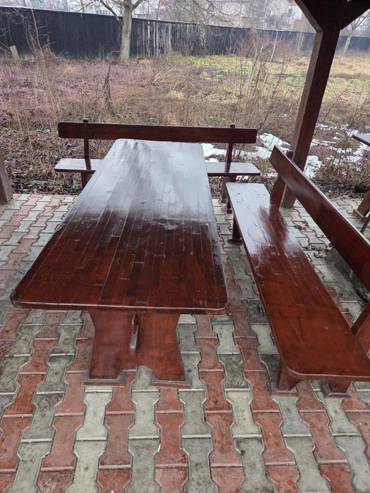 Mese și bănci lemn masiv